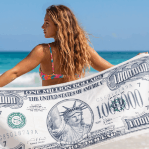 beach towel 90 cm x 180 cm 1 million dollar bill