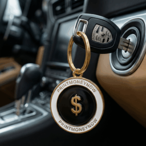 Print Money Now Keychain